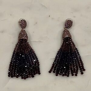 Purple Tassel Earrings Jewelry